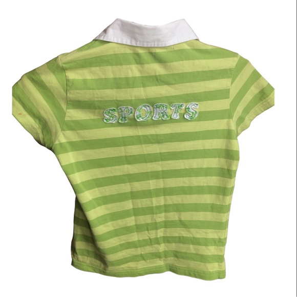 Sdyx Green with stripes t-shirt 2000s small - Picture 2 of 10
